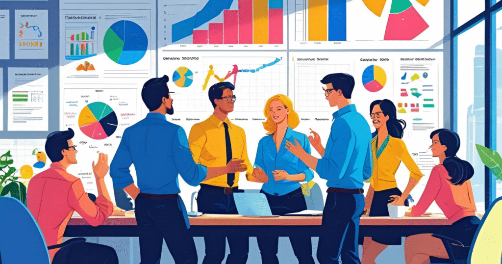Sales and marketing teams working together to drive B2C business growth